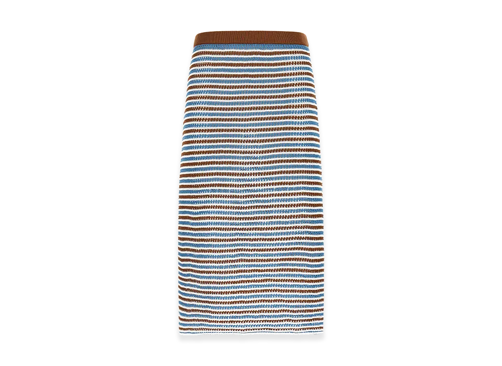 MARNI Women's Striped Crochet Skirt "Multicolor"
