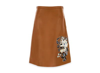 MARNI Women's Leather Skirt "Camel/Caramel"