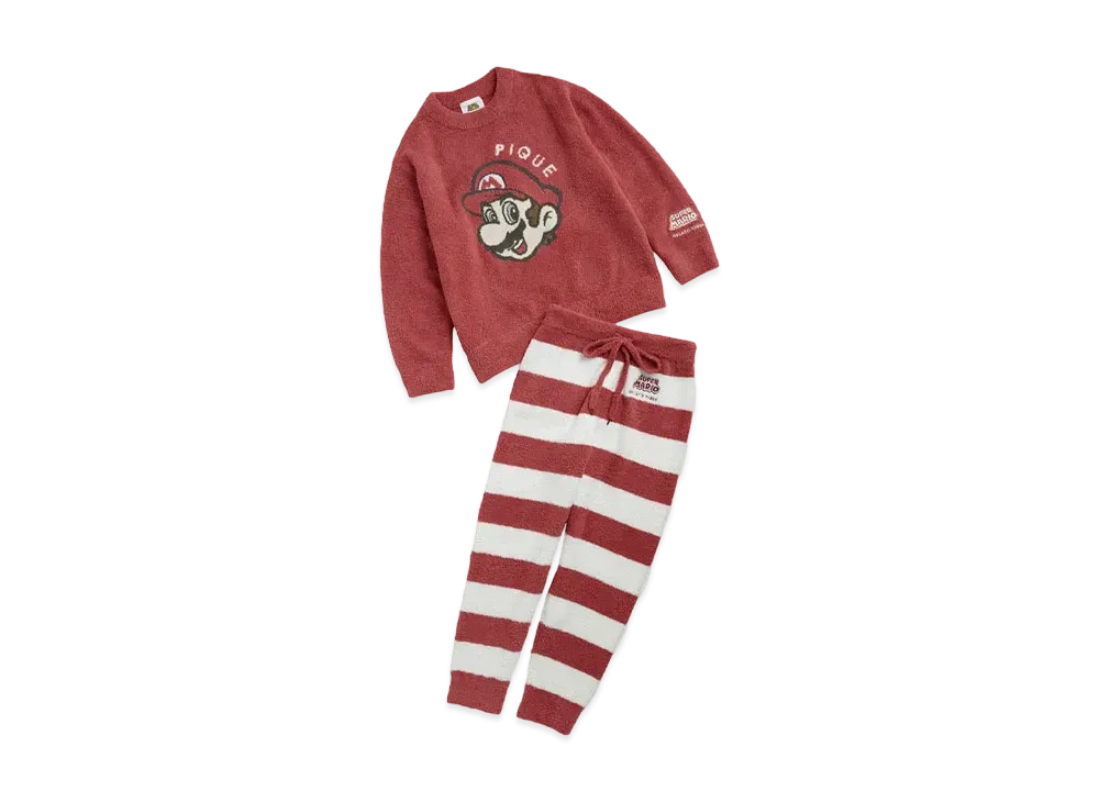 GELATO PIQUE x SUPER MARIO Ladies Babymoco JQD Pullover & Long Pants "Red"