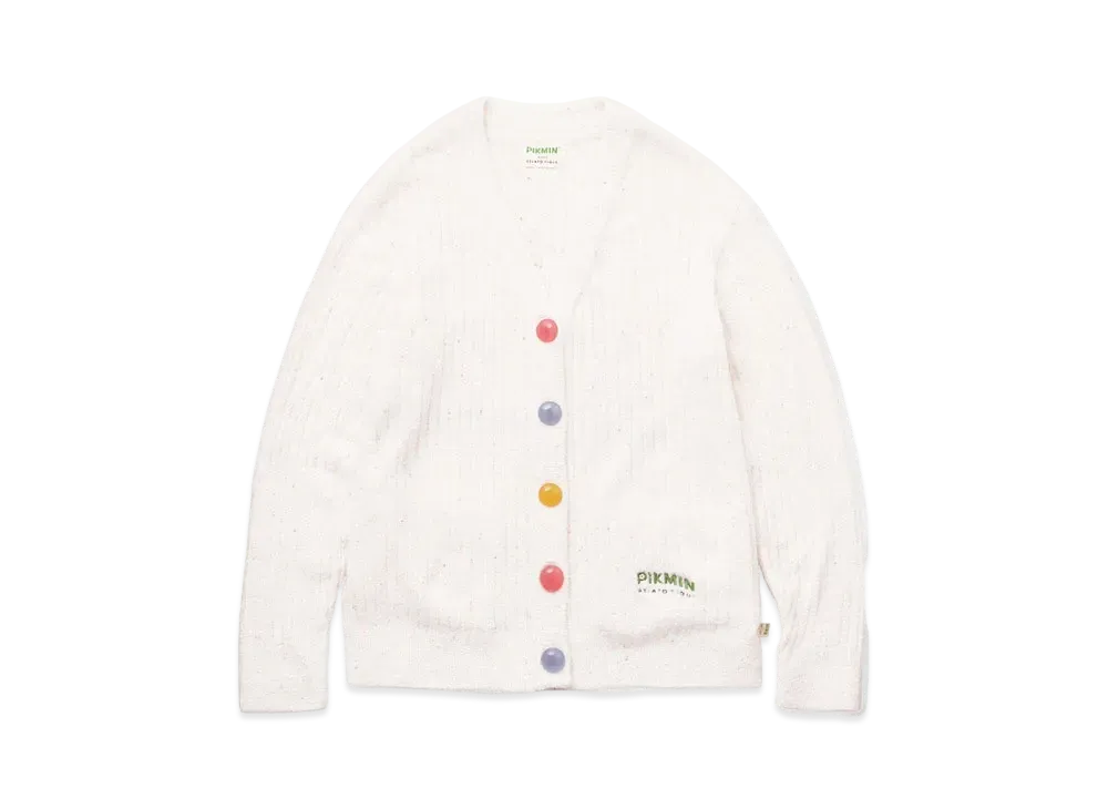 GELATO PIQUE x PIKMIN Smoothie Ribbed Cardigan "Off White"