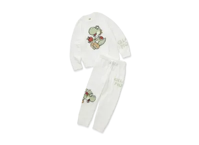 GELATO PIQUE x SUPER MARIO Ladies Baby Moco Jacquard Pullover & Long Pants Set "Off White"