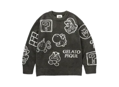 GELATO PIQUE x SUPER MARIO Ladies Long T-Shirt & Long Pants Set "Dark Gray"