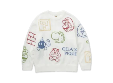 GELATO PIQUE x SUPER MARIO Ladies Long T-Shirt & Long Pants Set "Off White"