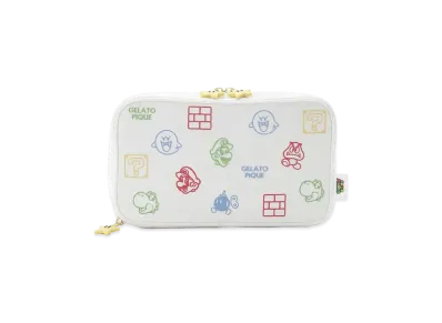 GELATO PIQUE x SUPER MARIO Assorted Pattern Gadget Pouch "Off White"