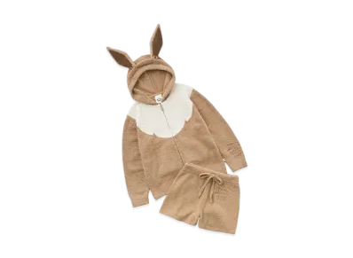 GELATO PIQUE x Pokemon Sleep Babymoko Eievui Parker & Short Pants Set "Camel"