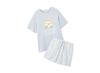 GELATO PIQUE x Pokemon Sleep Cool To The Touch Print T-Shirt & Short Pants Set "Blue"