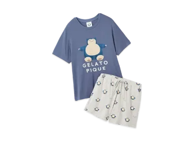 GELATO PIQUE x Pokemon Sleep Cool To The Touch Print T-Shirt & Short Pants Set "Navy"