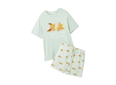 GELATO PIQUE x Pokemon Sleep Cool To The Touch Print T-Shirt & Short Pants Set "Mint"