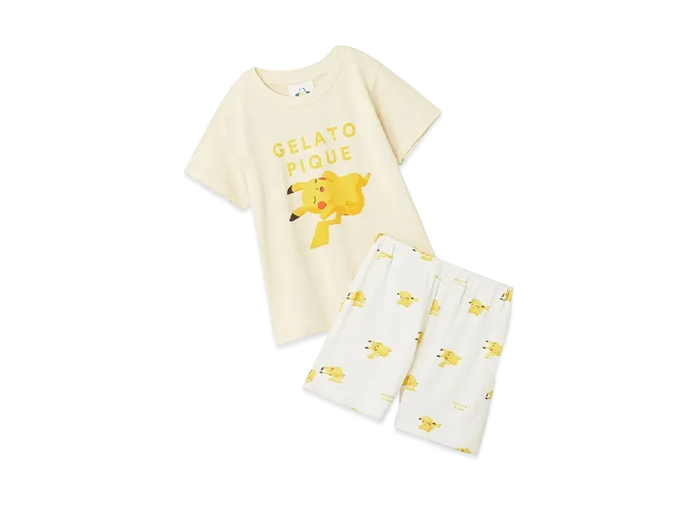 追加生産決定！】ジェラート ピケ×「Pokémon Sleep(ポケモンスリープ)」コラボ！なりきりセットアップやTシャツ、ヘアバンドなど、キュートなアイテムが多数ラインナップ  | Emo!miu｜エモミュー ジェラートピケポケモン スリープルームウェア ピカチュウ フリーサイズ 完売品 完売　ジェラートピケ　ポケモンコラボ　ショートパンツ　ピカチュウ　ルームウェア