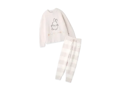 GELATO PIQUE x Dick Bruna Baby Moko Jacquard Pullover & Long Pants Set "Pink"