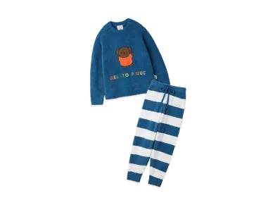 GELATO PIQUE x Dick Bruna Baby Moko Jacquard Pullover & Long Pants Set "Blue"