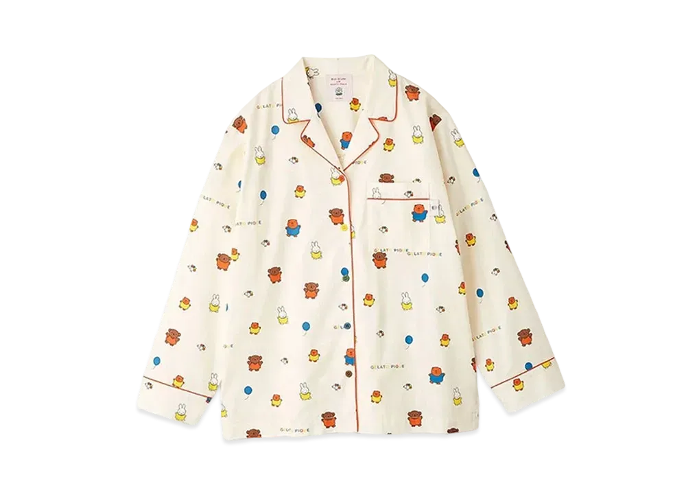 GELATO PIQUE x Dick Bruna All-Over Print Neru Shirt "Cream"