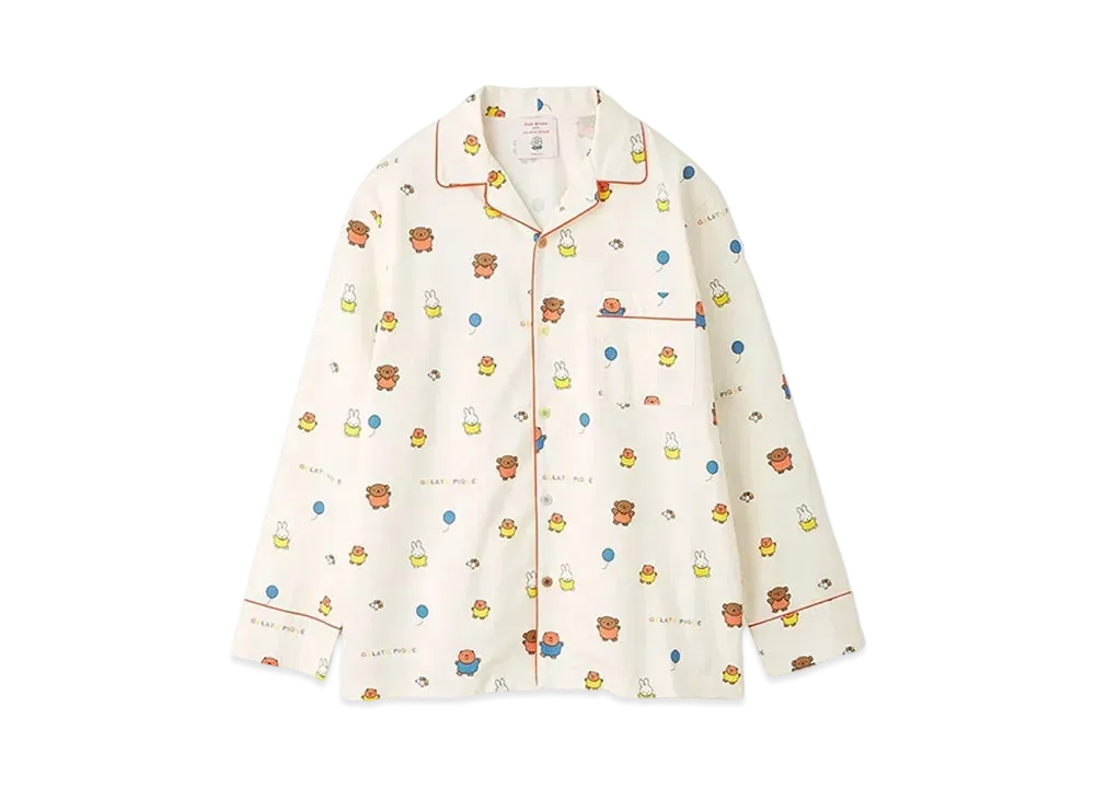 GELATO PIQUE x Dick Bruna Men's All-Over Print Neru Shirt "Cream"