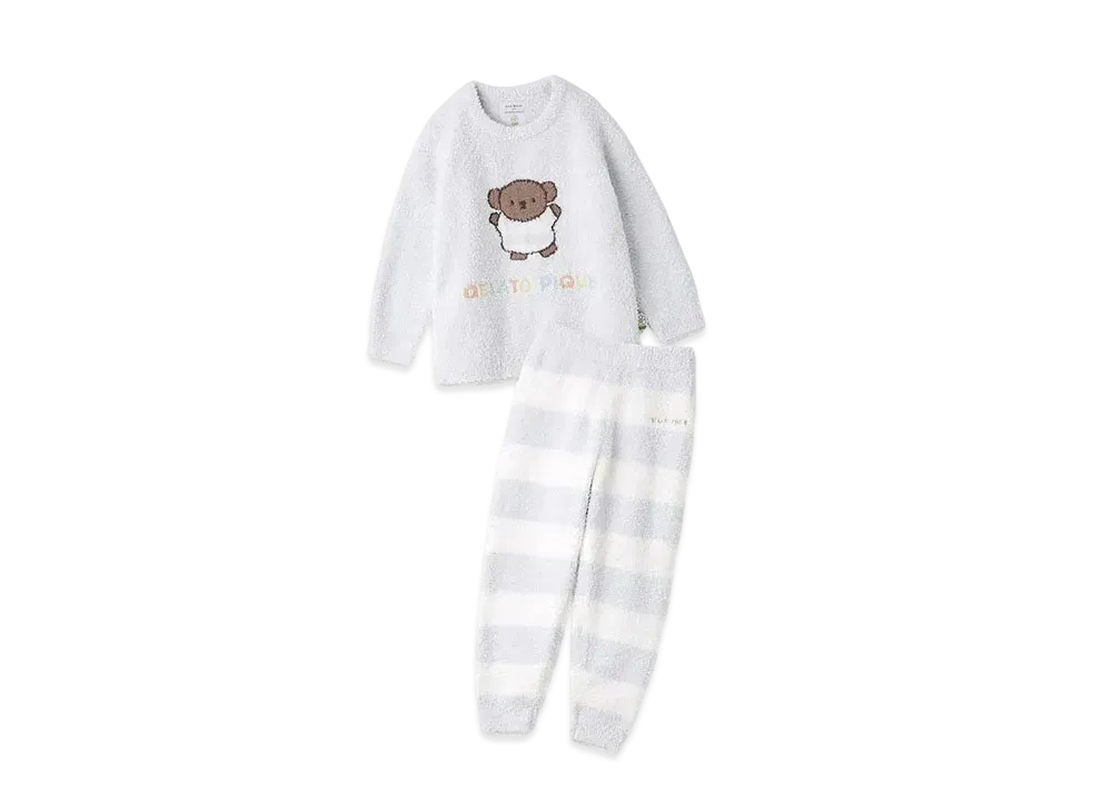 GELATO PIQUE x Dick Bruna Kids Baby Moko Jacquard Pullover & Long Pants Set "Light Blue"