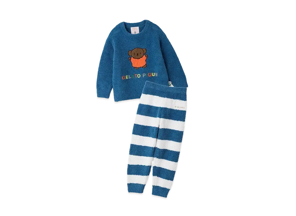 GELATO PIQUE x Dick Bruna Kids Baby Moko Jacquard Pullover & Long Pants Set "Blue"