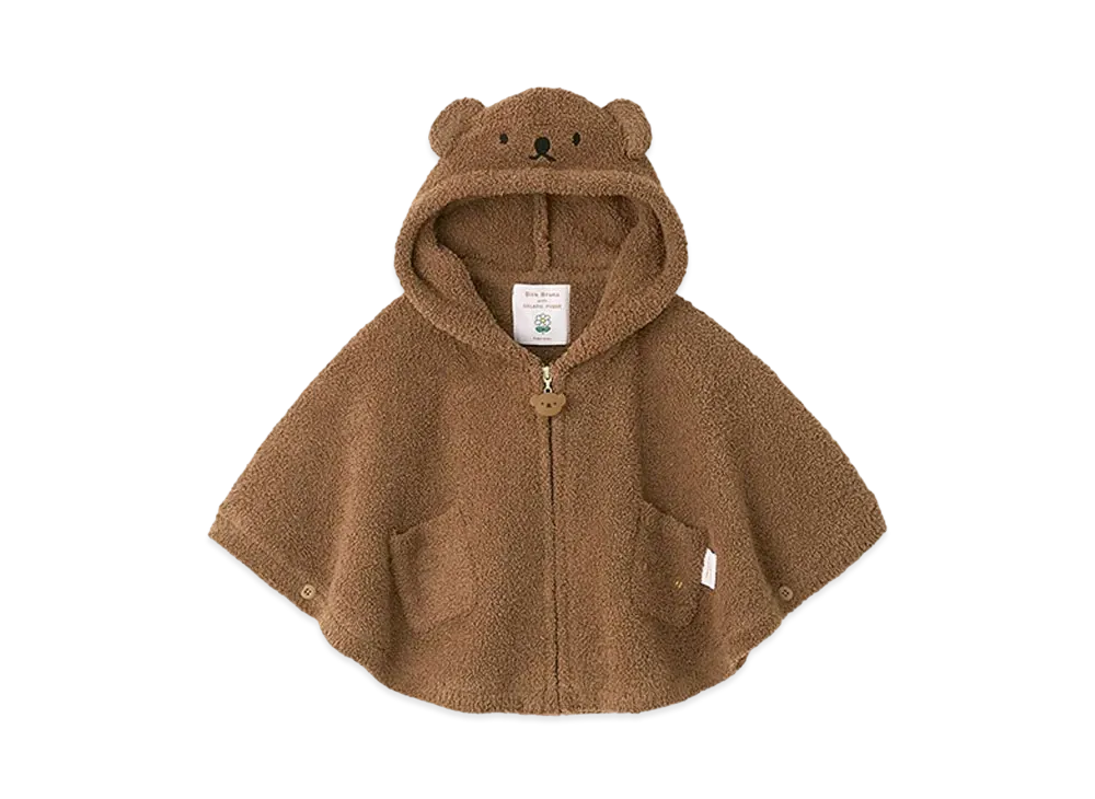 GELATO PIQUE x Dick Bruna Baby Baby Moko Poncho "Brown"