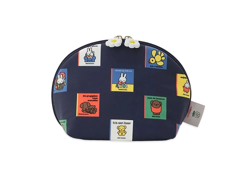GELATO PIQUE x Dick Bruna Picture Book Pattern Pouch "Navy"