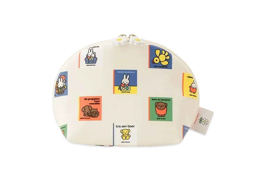 GELATO PIQUE x Dick Bruna Picture Book Pattern Pouch "Cream"