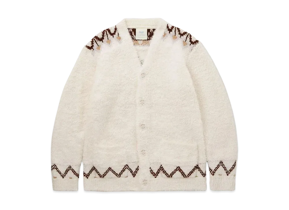 GELATO PIQUE x Steiff Homme Fair Isle cardigan "Cream"