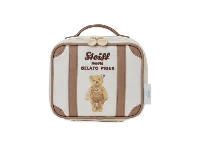 GELATO PIQUE x Steiff James Embroidered Suitcase Pouch "Cream"