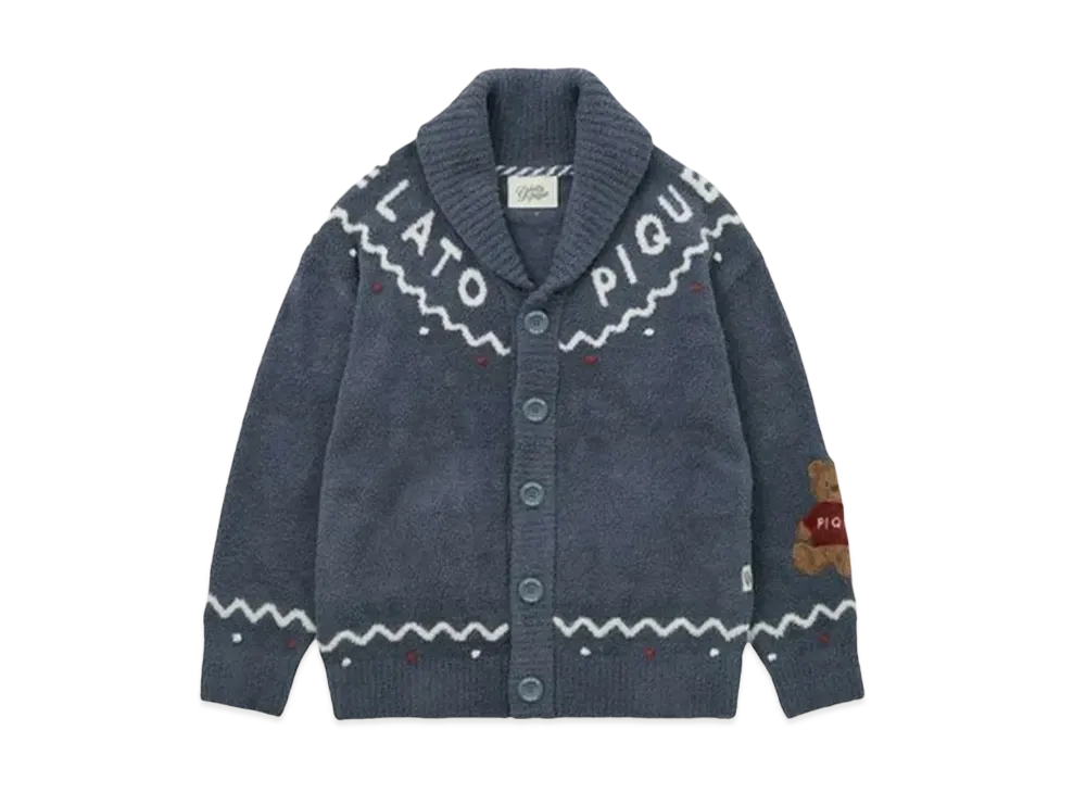 GELATO PIQUE Nordic Shawl Cardigan "Navy"