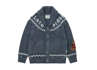 GELATO PIQUE Nordic Shawl Cardigan "Navy"