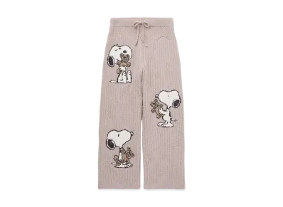 GELATO PIQUE x PEANUTS Snoopy x Bear Jacquard Long Pants "Pink"