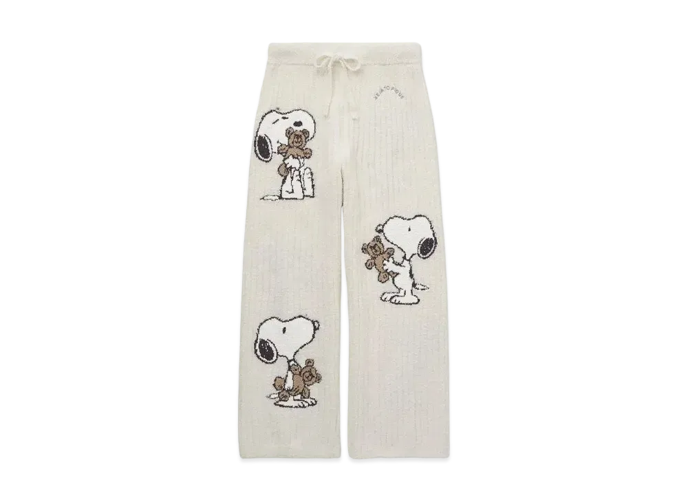 GELATO PIQUE x PEANUTS Snoopy x Bear Jacquard Long Pants "Off White"