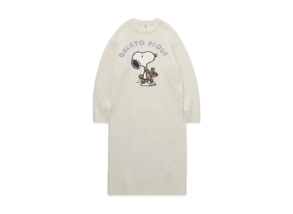 GELATO PIQUE x PEANUTS Snoopy x Bear Jacquard One Piece "Off White"