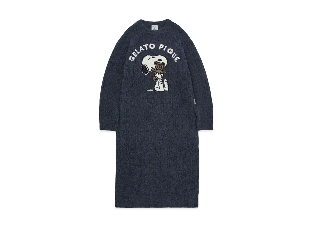 GELATO PIQUE x PEANUTS Snoopy x Bear Jacquard One Piece "Navy"
