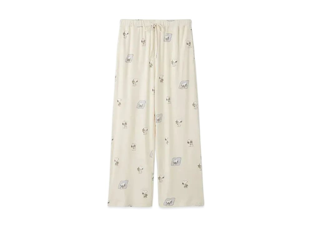 GELATO PIQUE x PEANUTS Snoopy x Bear All-Over Print Long Pants "Off White"