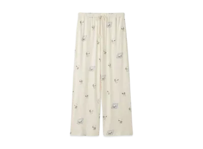GELATO PIQUE x PEANUTS Snoopy x Bear All-Over Print Long Pants "Off White"