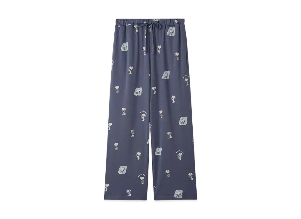GELATO PIQUE x PEANUTS Snoopy x Bear All-Over Print Long Pants "Navy"