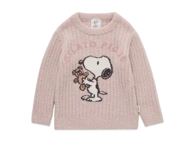 GELATO PIQUE x PEANUTS Kids Snoopy x Bear Jacquard Pullover "Pink"