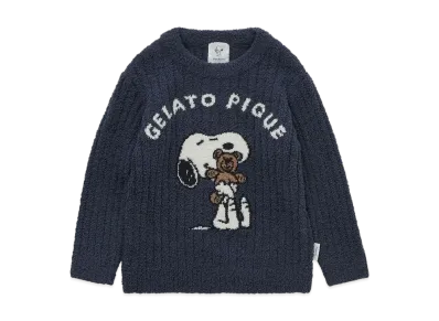 GELATO PIQUE x PEANUTS Kids Snoopy x Bear Jacquard Pullover "Navy"