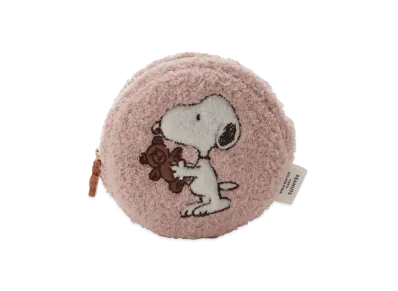 GELATO PIQUE x PEANUTS Snoopy x Bear Applique Pouch "Pink"