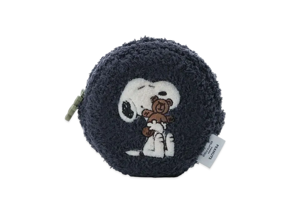 GELATO PIQUE x PEANUTS Snoopy x Bear Applique Pouch "Navy"