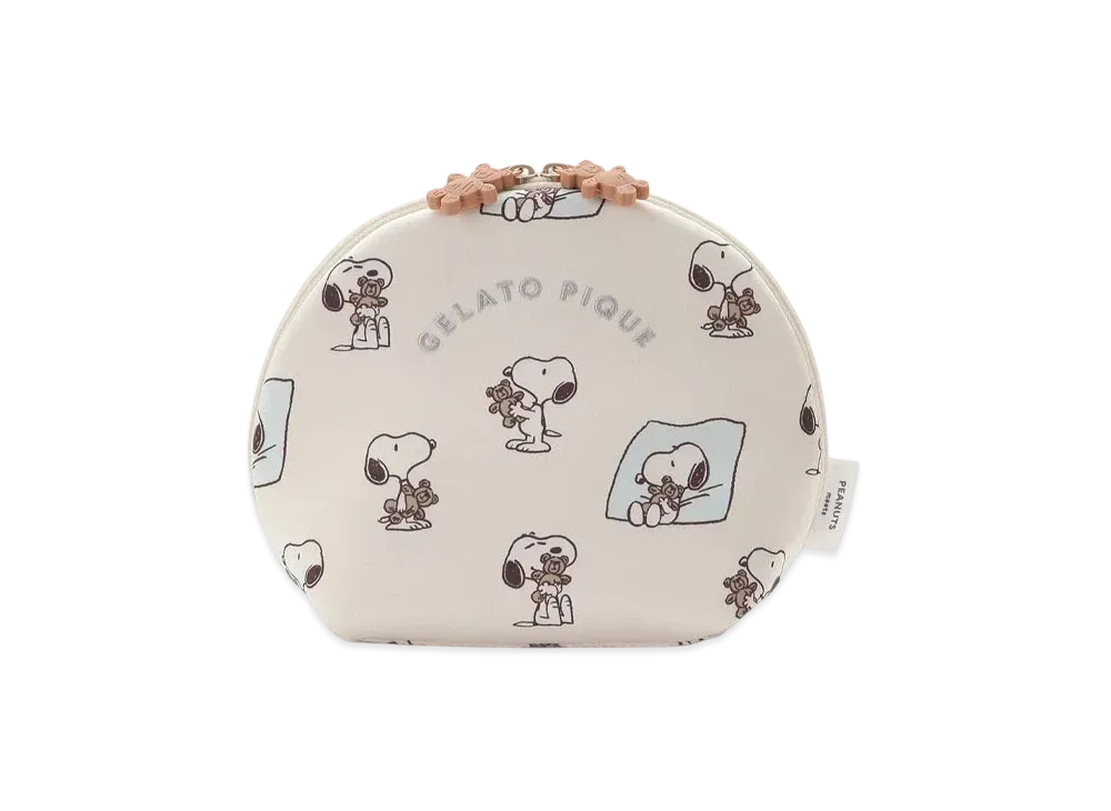 GELATO PIQUE x PEANUTS Snoopy x Bear All-Over Print Pouch "Off White"