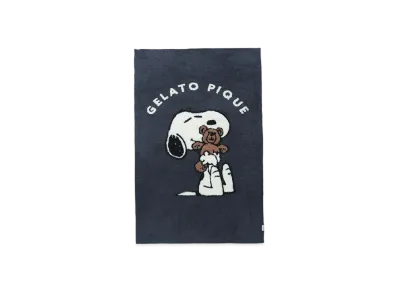GELATO PIQUE x PEANUTS Snoopy x Bear Jacquard Blanket "Navy"