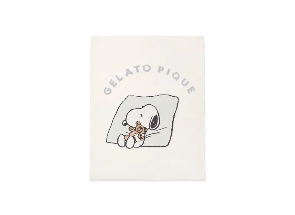 【ラスト】gelato pique SNOOPY×BEAR ブランケット 白 スヌーピー ブランケット｜ジェラートピケ / gelato pique 2021