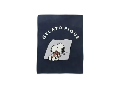 GELATO PIQUE x PEANUTS Snoopy x Bear Jacquard Multi Cover "Navy"