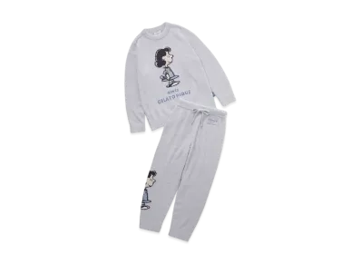 GELATO PIQUE x PEANUTS Baby Moko Jacquard Pullover & Long Pants Set "Blue"