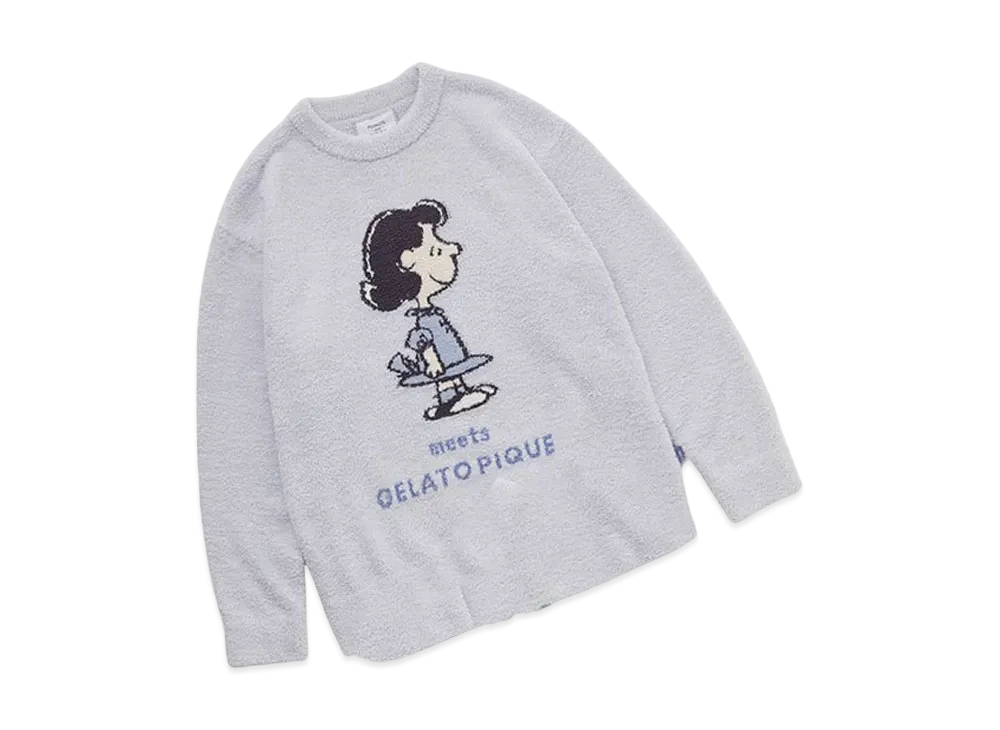 GELATO PIQUE x PEANUTS Baby Moko Jacquard Pullover & Long Pants Set "Blue"