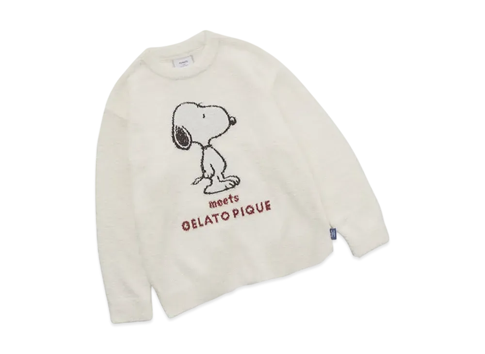 GELATO PIQUE x PEANUTS Baby Moko Jacquard Pullover & Long Pants Set "Off White"