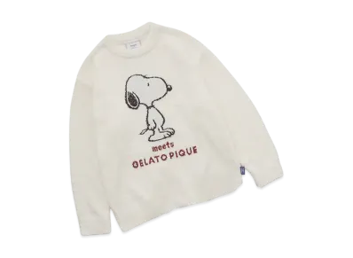 GELATO PIQUE x PEANUTS Baby Moko Jacquard Pullover & Long Pants Set "Off White"