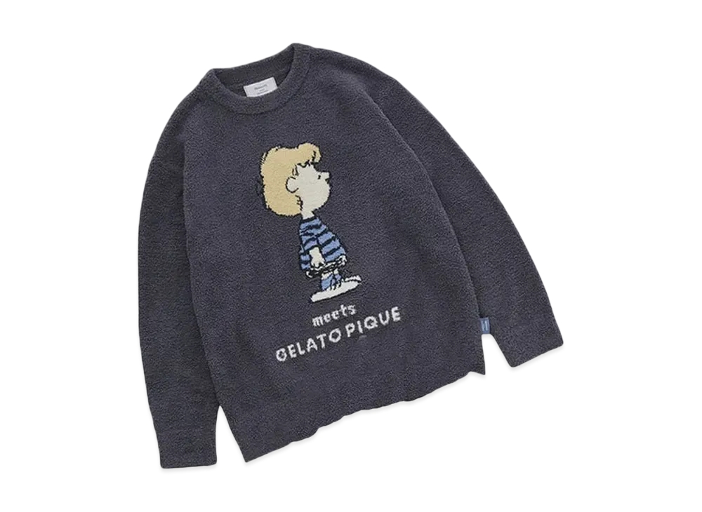 GELATO PIQUE x PEANUTS Baby Moko Jacquard Pullover & Long Pants Set "Navy"