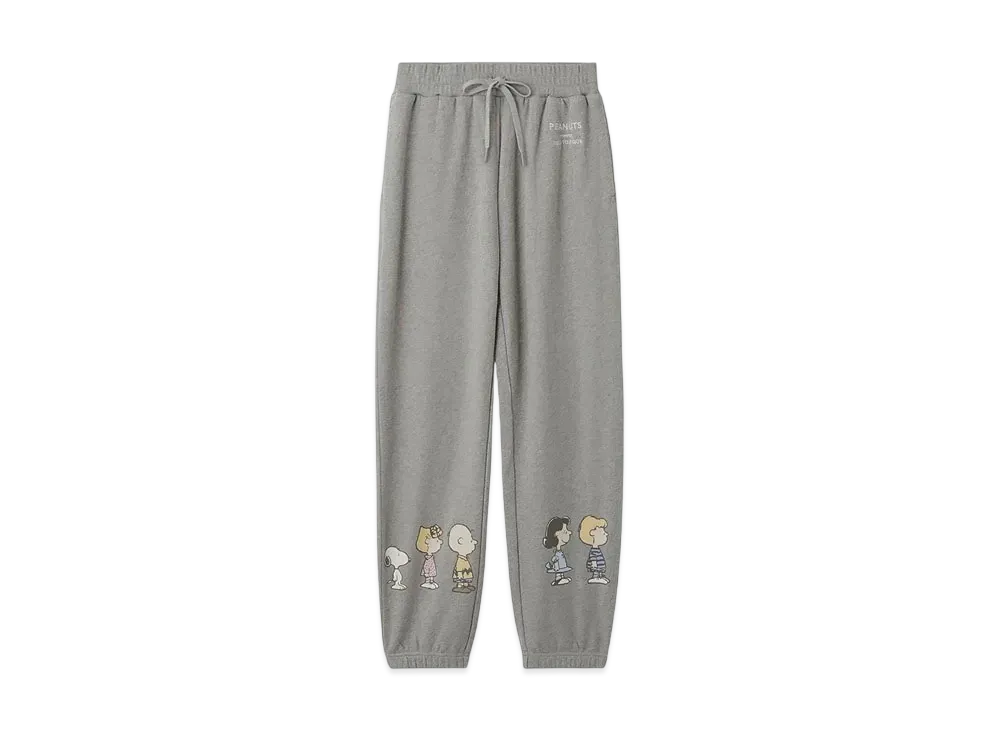 GELATO PIQUE x PEANUTS Fleece Long Pants "Gray"