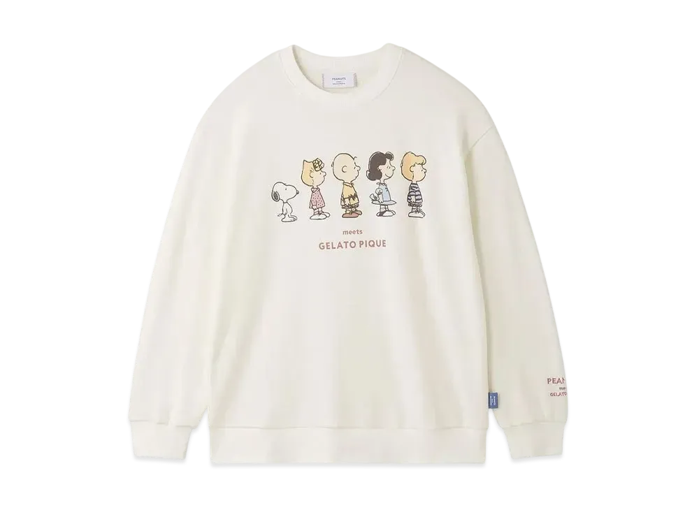 GELATO PIQUE x PEANUTS Homme Fleece Pullover "Off White"