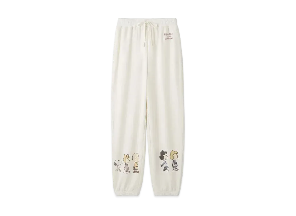 GELATO PIQUE x PEANUTS Homme Fleece Long Pants "Off White"
