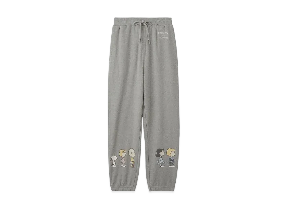 GELATO PIQUE x PEANUTS Homme Fleece Long Pants "Gray"